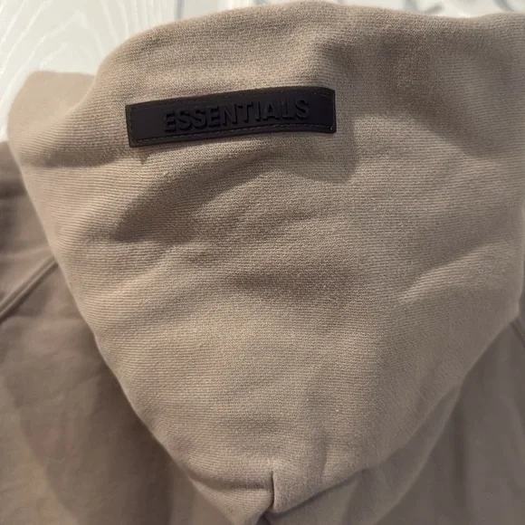 ESSENTIALS FEAR OF GOD TAN HOODIE SWEATSHIRT - Picture 5 of 6